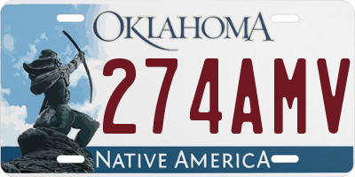 OK license plate 274AMV