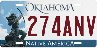 OK license plate 274ANV