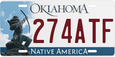 OK license plate 274ATF