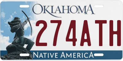 OK license plate 274ATH