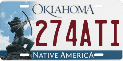 OK license plate 274ATI