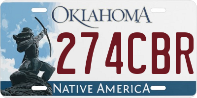 OK license plate 274CBR