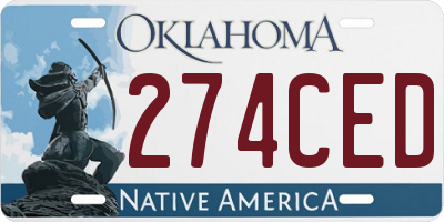 OK license plate 274CED