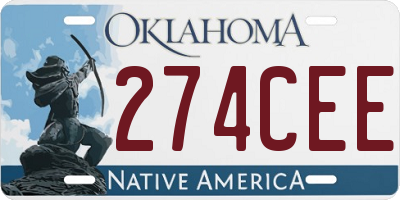 OK license plate 274CEE