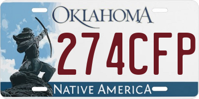 OK license plate 274CFP