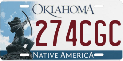 OK license plate 274CGC