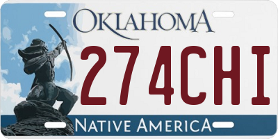 OK license plate 274CHI