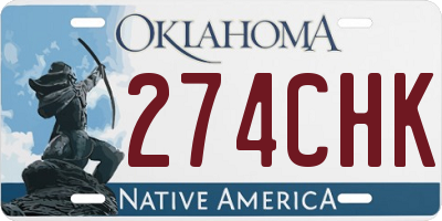 OK license plate 274CHK