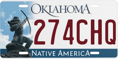 OK license plate 274CHQ