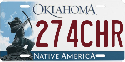 OK license plate 274CHR