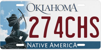 OK license plate 274CHS