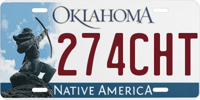 OK license plate 274CHT