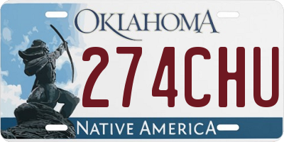 OK license plate 274CHU