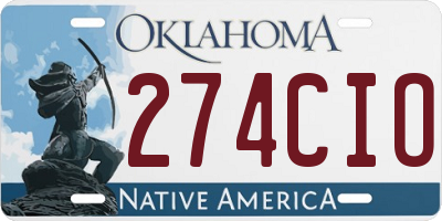OK license plate 274CIO