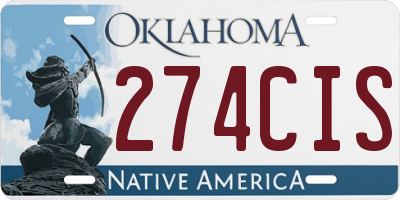OK license plate 274CIS