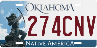OK license plate 274CNV
