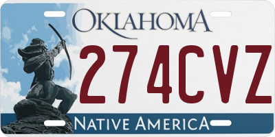 OK license plate 274CVZ