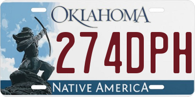 OK license plate 274DPH