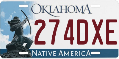 OK license plate 274DXE