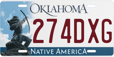 OK license plate 274DXG