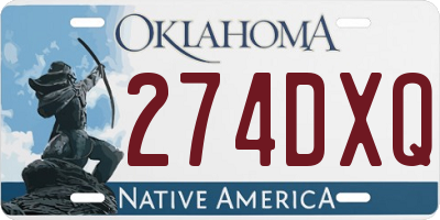OK license plate 274DXQ