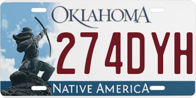 OK license plate 274DYH