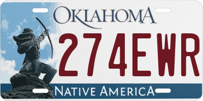 OK license plate 274EWR