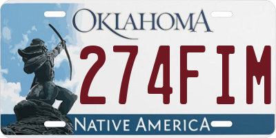 OK license plate 274FIM