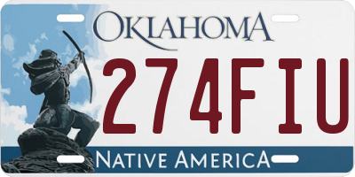 OK license plate 274FIU