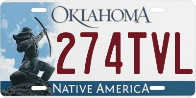 OK license plate 274TVL