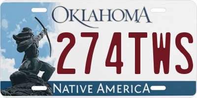 OK license plate 274TWS