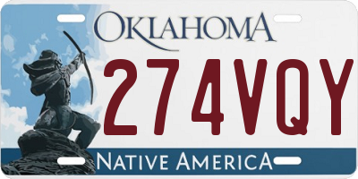 OK license plate 274VQY