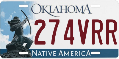 OK license plate 274VRR