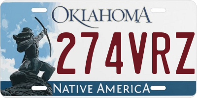OK license plate 274VRZ