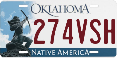 OK license plate 274VSH