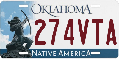 OK license plate 274VTA