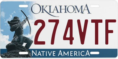 OK license plate 274VTF