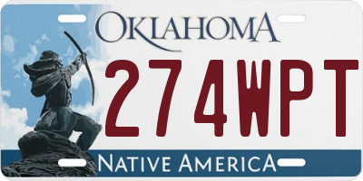 OK license plate 274WPT