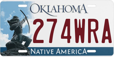 OK license plate 274WRA