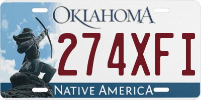 OK license plate 274XFI