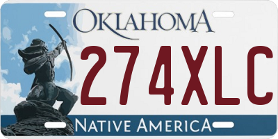 OK license plate 274XLC