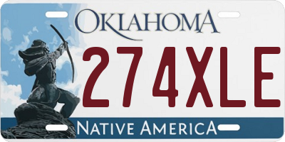 OK license plate 274XLE
