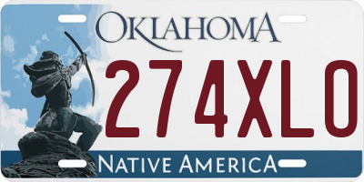 OK license plate 274XLO