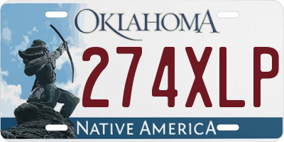 OK license plate 274XLP