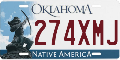OK license plate 274XMJ