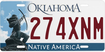 OK license plate 274XNM