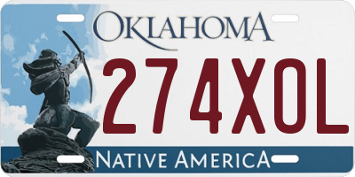 OK license plate 274XOL