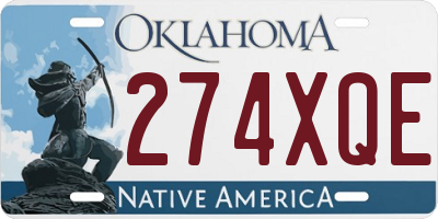 OK license plate 274XQE