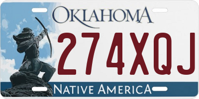 OK license plate 274XQJ