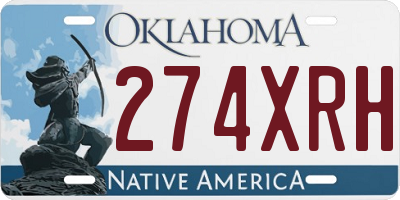 OK license plate 274XRH